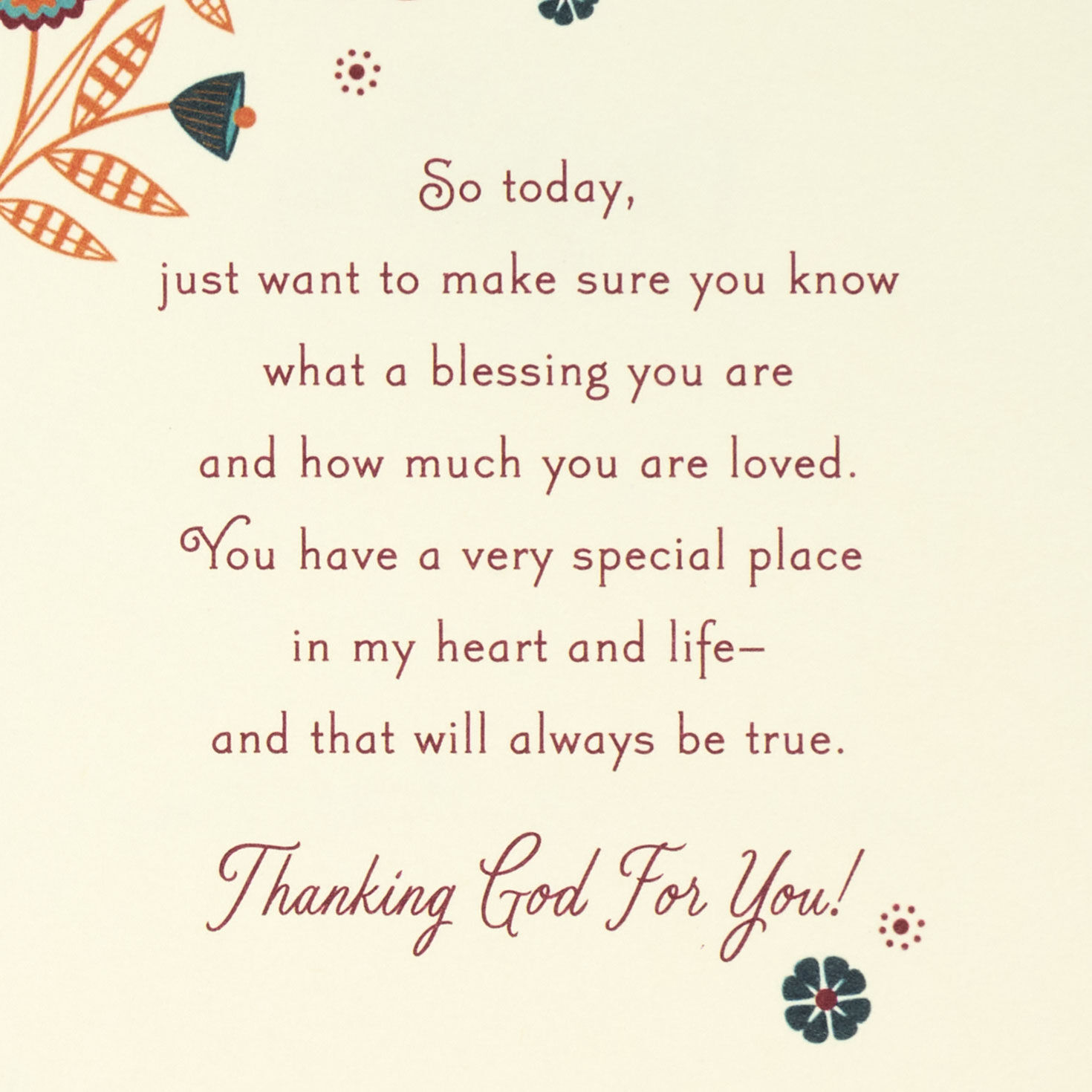 What a Blessing You Are Religious Thanksgiving Card Sentiment image number 2