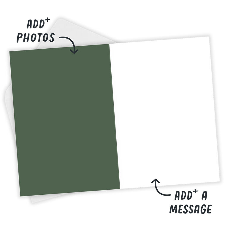 White Frame and Snow Custom Christmas Card, , large image number 4