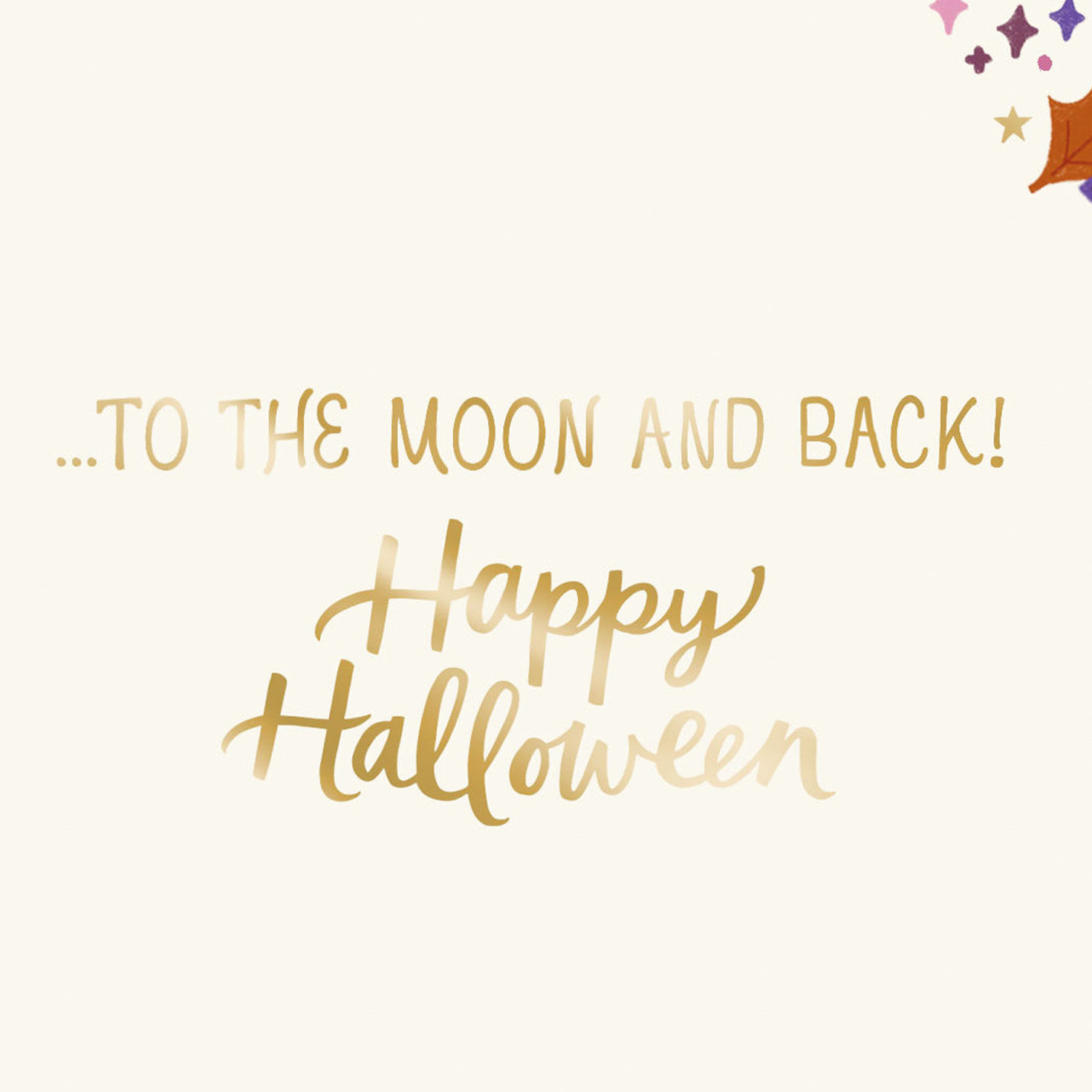 Love You to the Moon and Back Halloween Card for Granddaughter, , large image number 2