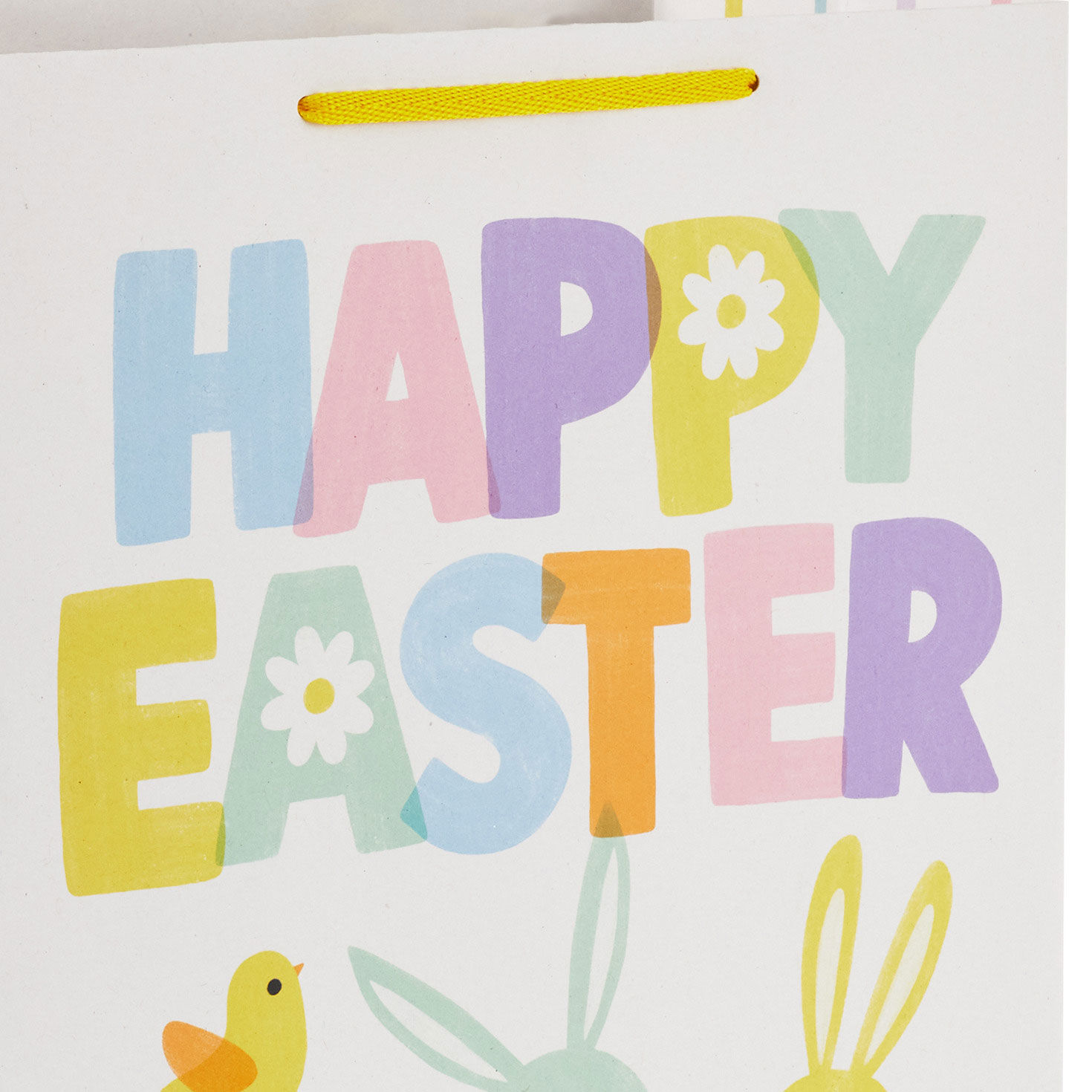 Happy Easter With Pastel Bunnies Large Gift Bag  image number 4