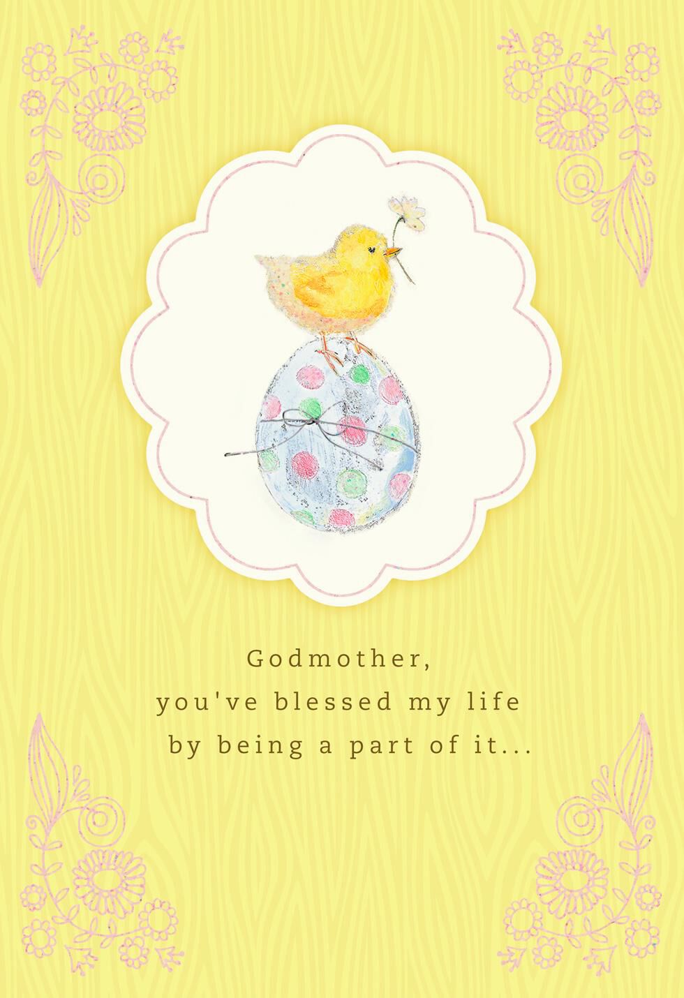 You've Blessed My Life Easter Card for Godmother