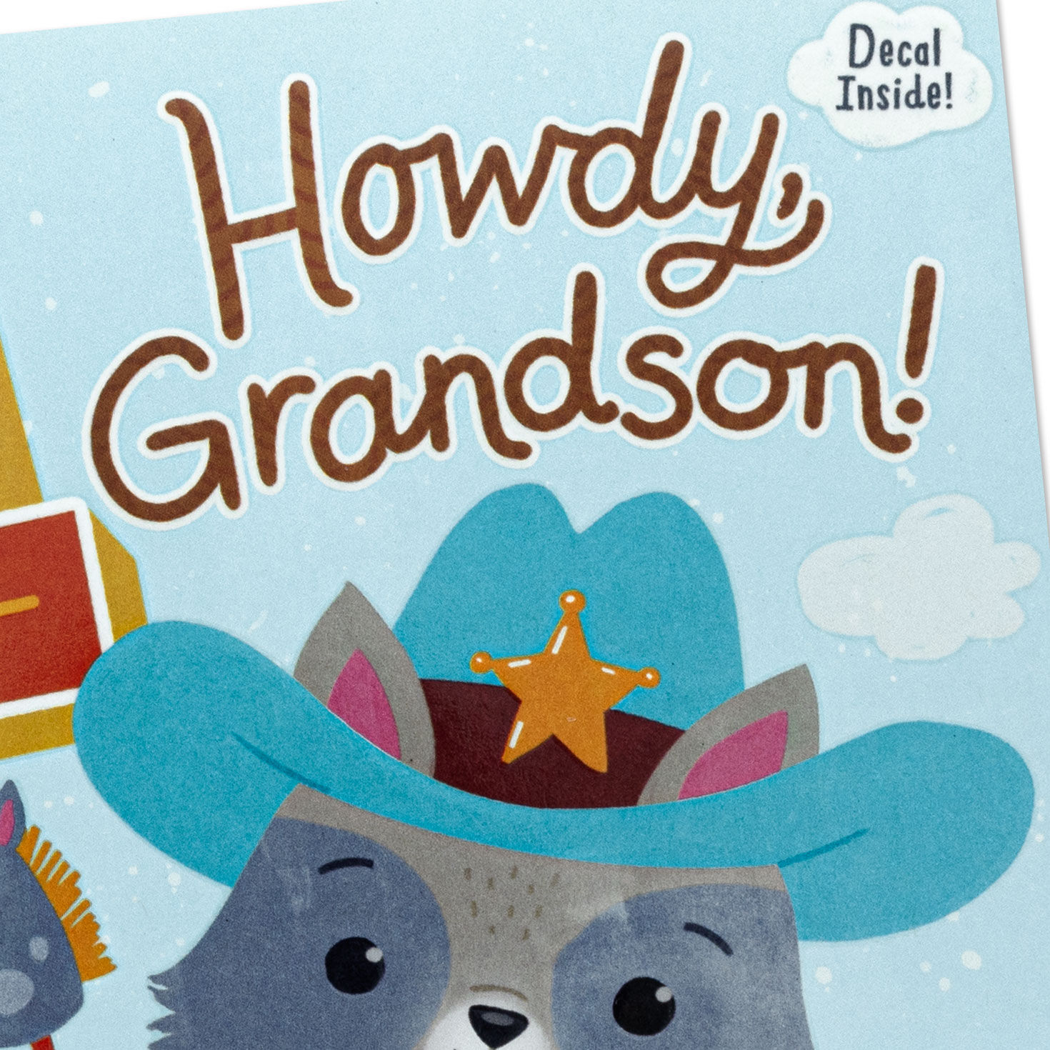 Round Up Some Fun First Birthday Card for Grandson With Decal for only USD 4.59 | Hallmark