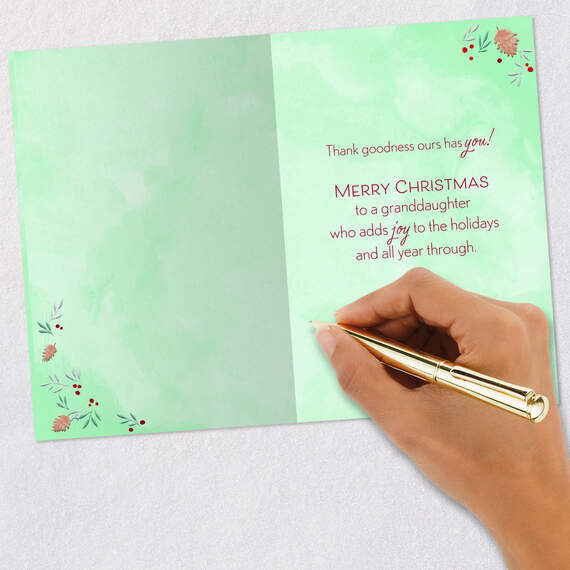 You Add Sparkle to the Family Tree Christmas Card for Granddaughter, , large image number 6