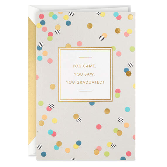 You Came, You Saw, You Graduated Graduation Card, , large image number 1