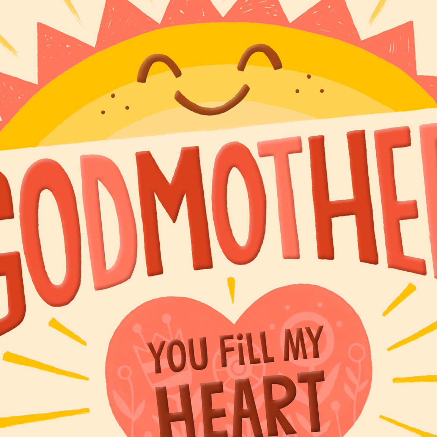 Smiling Sun Godmother Mother's Day Card from Kids Card Front Detail image number 4
