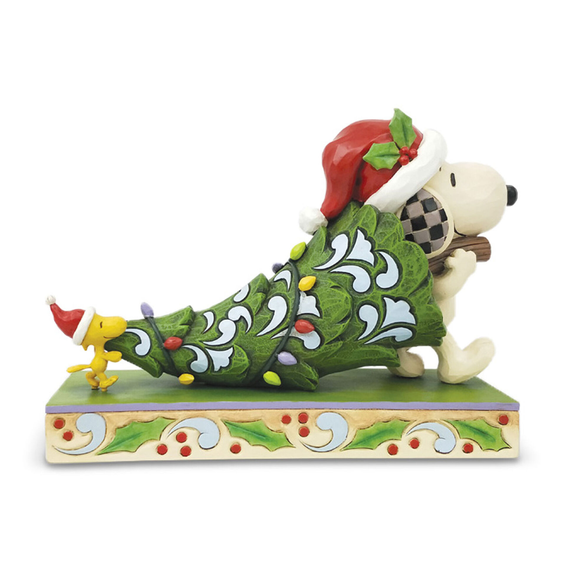 Jim Shore Snoopy And Woodstock Carrying Christmas Tree Figurine 5 38 Figurines Hallmark