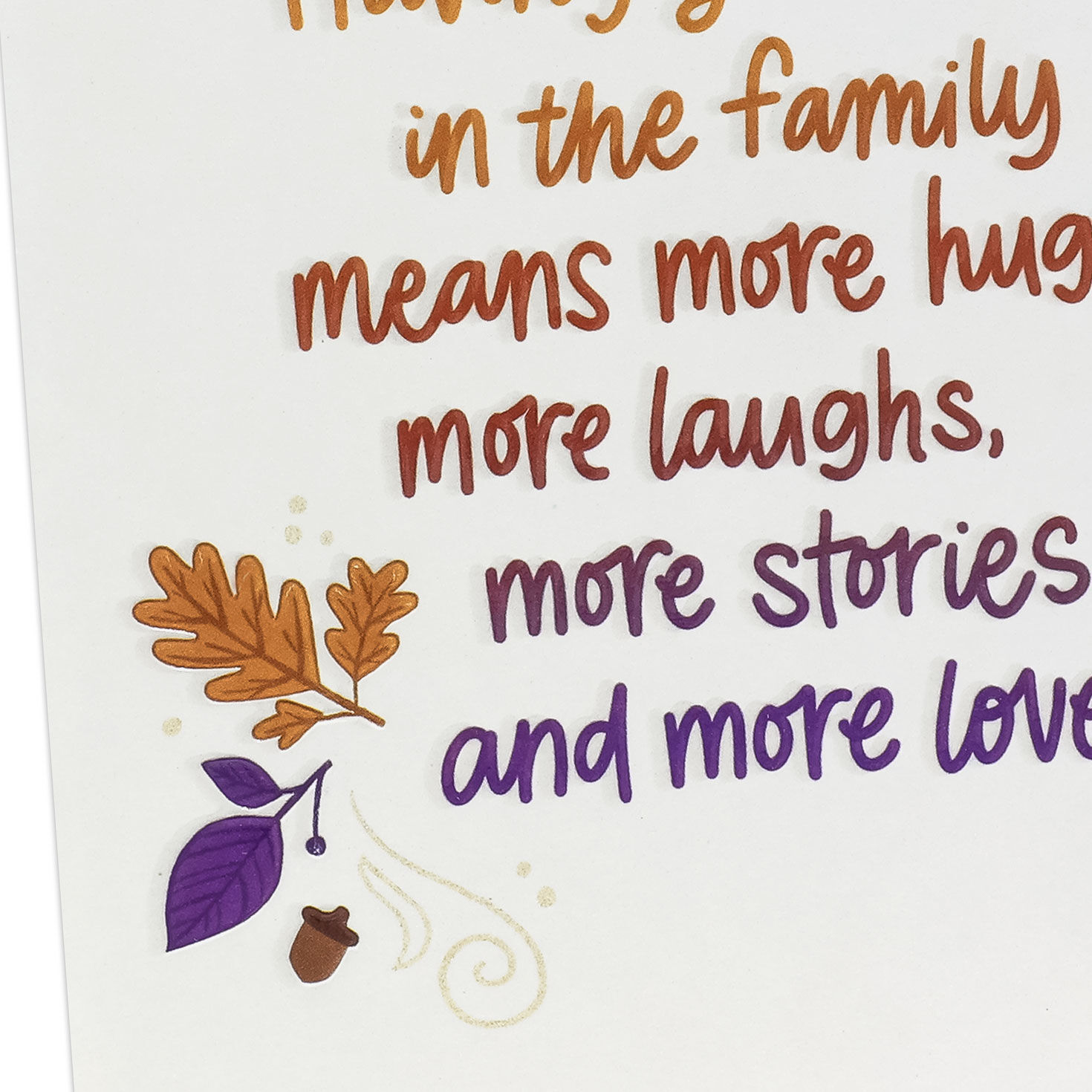 Purple Thanksgiving Card for Son & Daughter-in-Law Card Front Detail image number 4