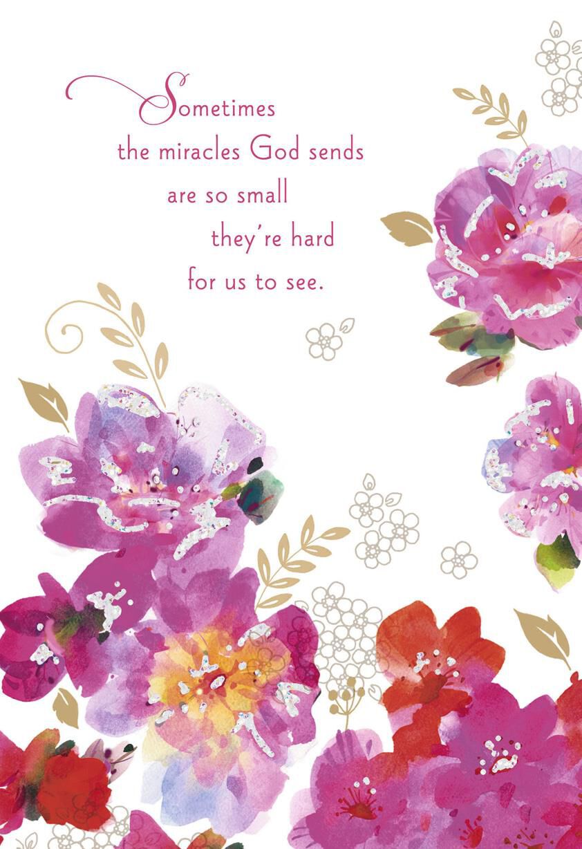 God's Miracles Religious Encouragement Card
