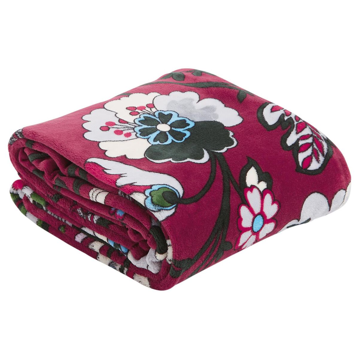 Vera Bradley Throw Blanket in Bordeaux Blooms Pillows & Blankets