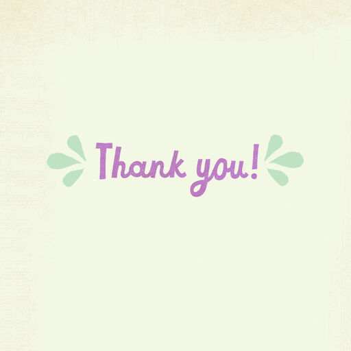 Colorful Letters Simply Said Thank-You Card, 