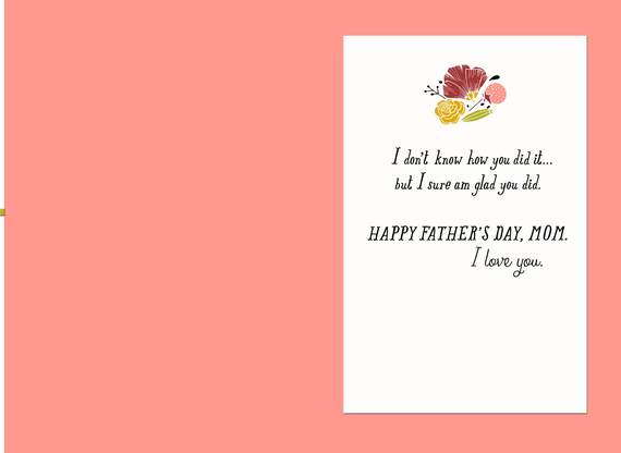 Thanks Mom for Being Both Parents Father's Day Card, , large image number 2