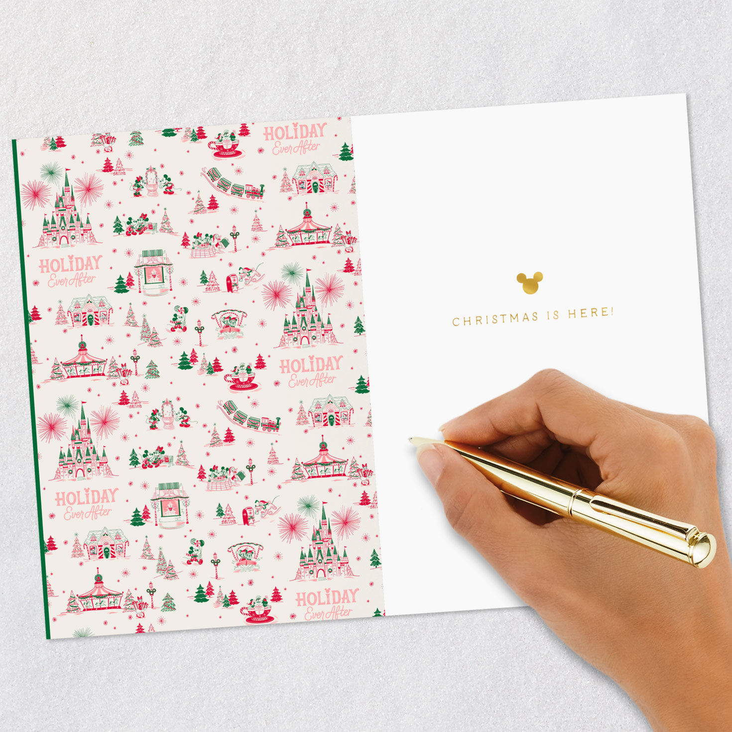 Hallmark + Disney Holiday Ever After Mickey Wreath Christmas Card for only USD 7.59 | Hallmark