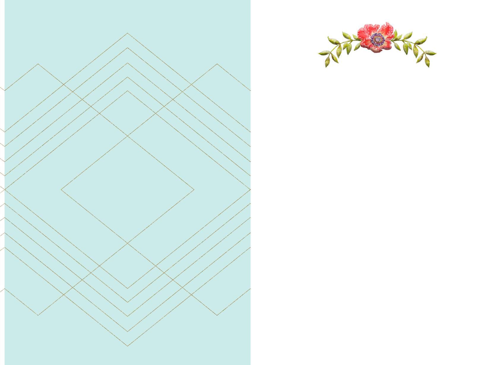 Floral Charm Blank Thank You Card