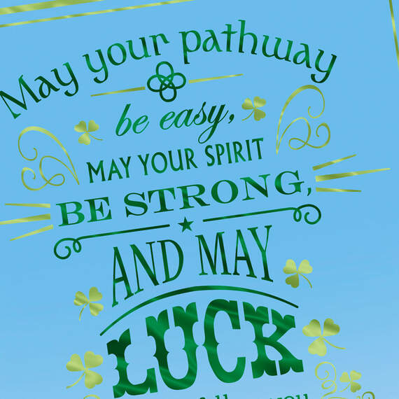 Irish Blessing May Luck Follow You St. Patrick's Day Card, , large image number 4