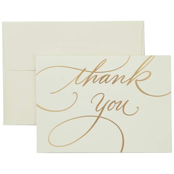 Gold Borders Thank You Notes, Box of 40, , large image number 3
