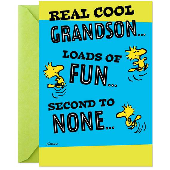 Peanuts® Snoopy and Woodstock Real Cool Grandson Pop Up Birthday Card, , large image number 3