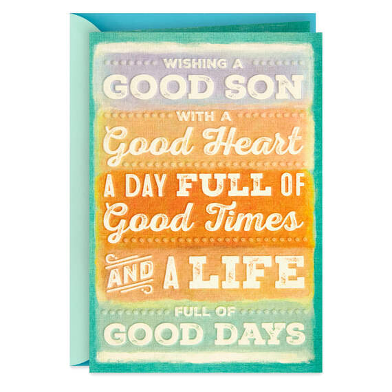 It's All Good Birthday Card for Son