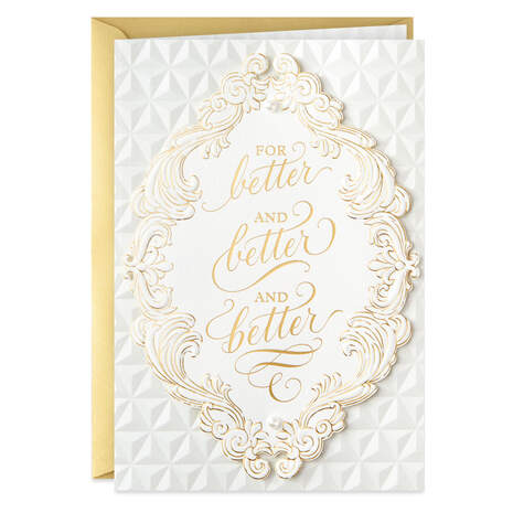For Better and Better Wedding Card, , large