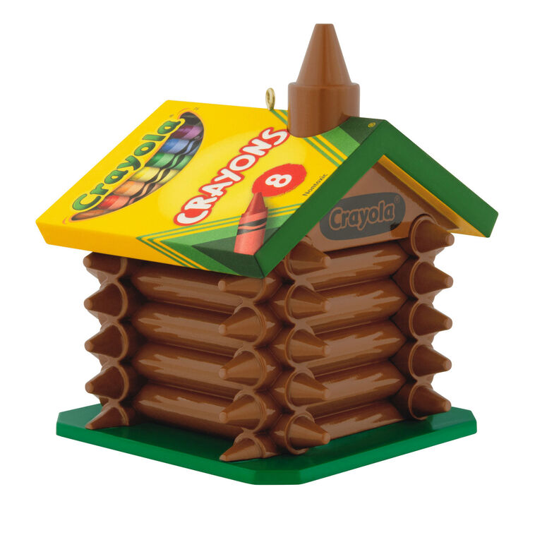 Crayola Log Cabin Keepsake Ornament Back image number 6