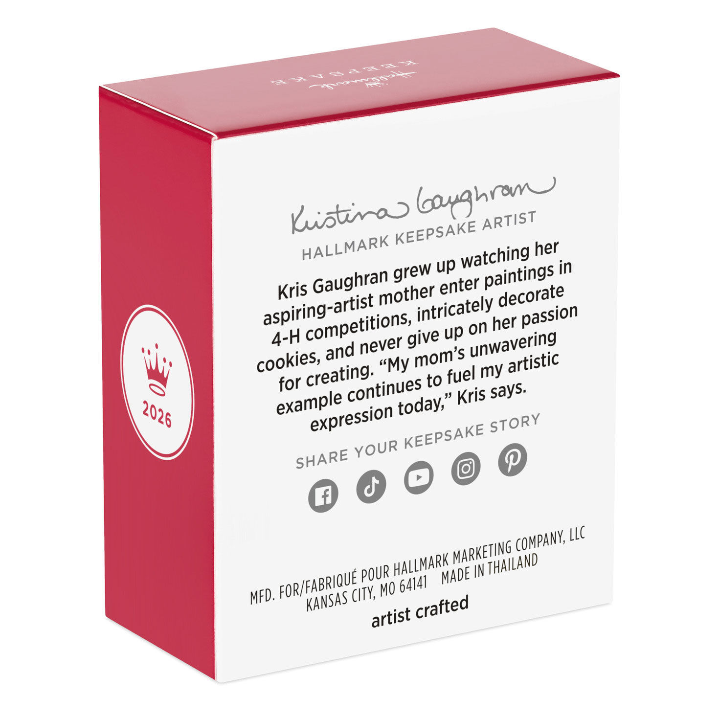 Fairy in Peach Dress Keepsake Ornament package back image number 8