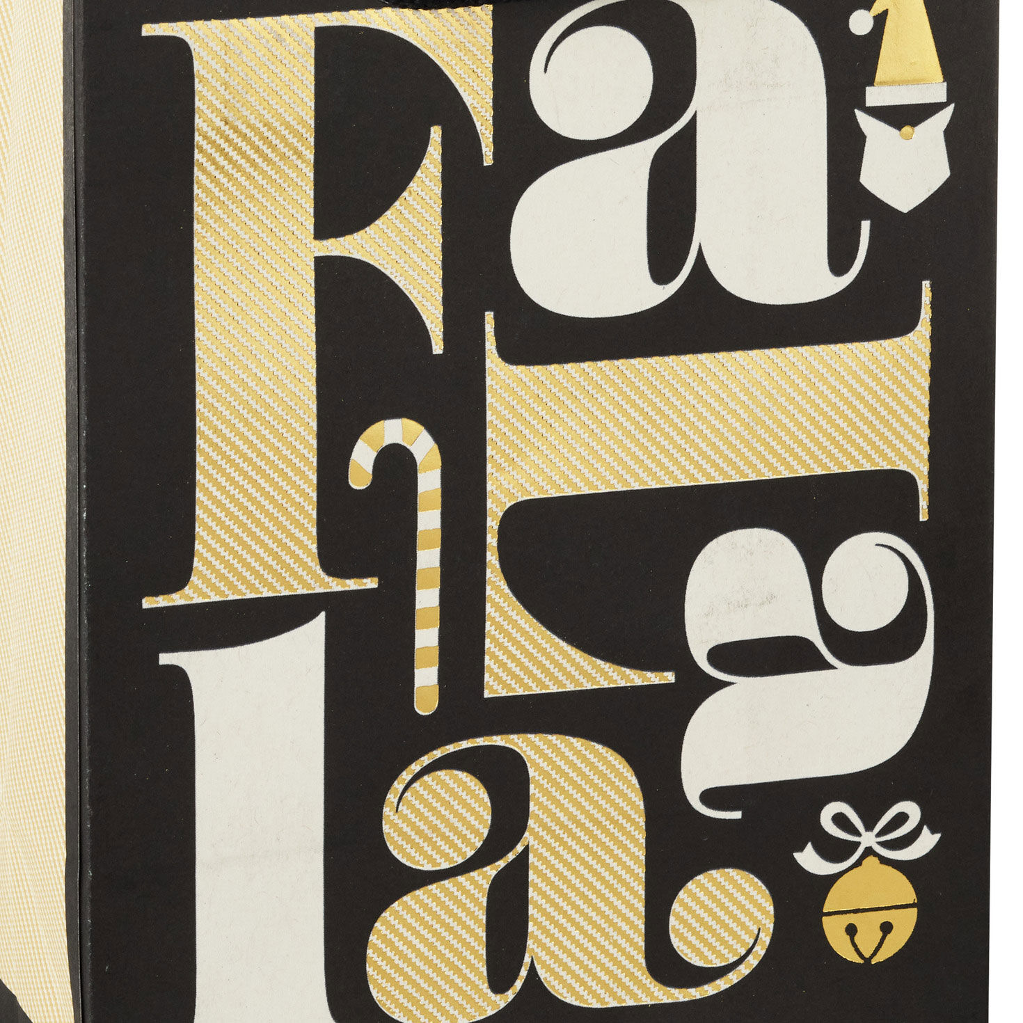 Black and Gold Penguin and Trees Holiday Gift Bags upclose view image number 4