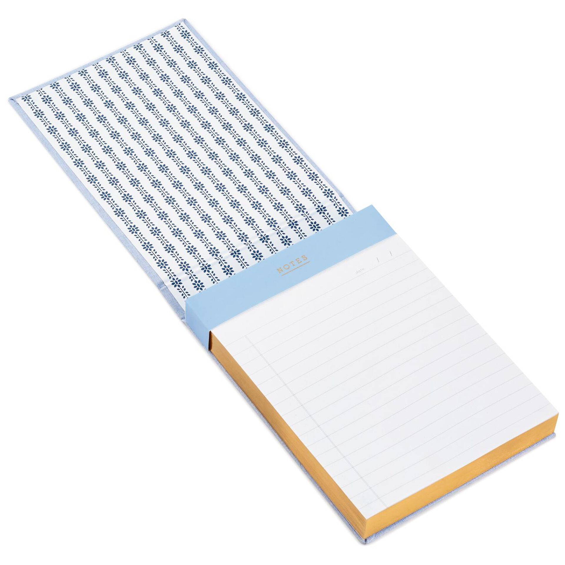 Premium Blue Chambray With Gold Foil Notepad Memo Pads Hallmark Premium Blue Chambray With Gold Foil Notepad Memo Pads Hallmark