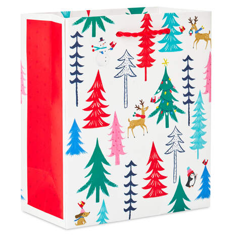 6.5" Colorful Forest Small Christmas Gift Bag, , large
