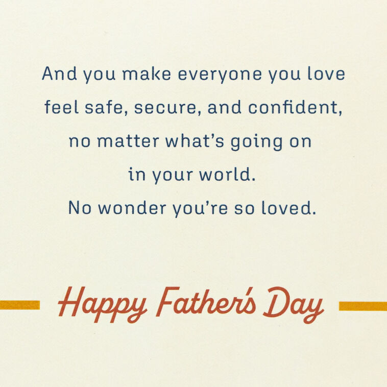 Super Dad Shield Father's Day Card With Magnet Sentiment image number 3
