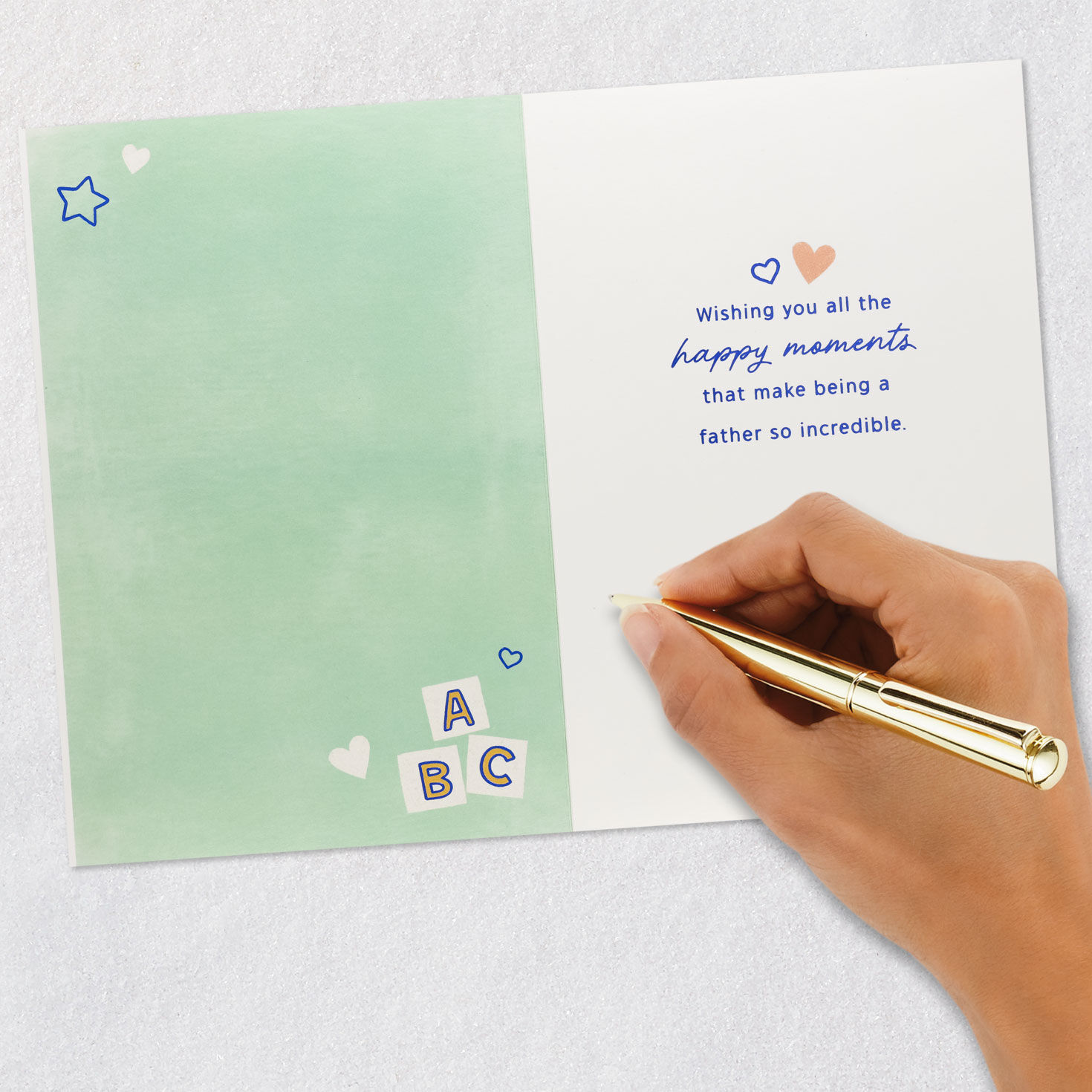 Pastel Baby Icons Dad's First Father's Day Card Signing card image number 6