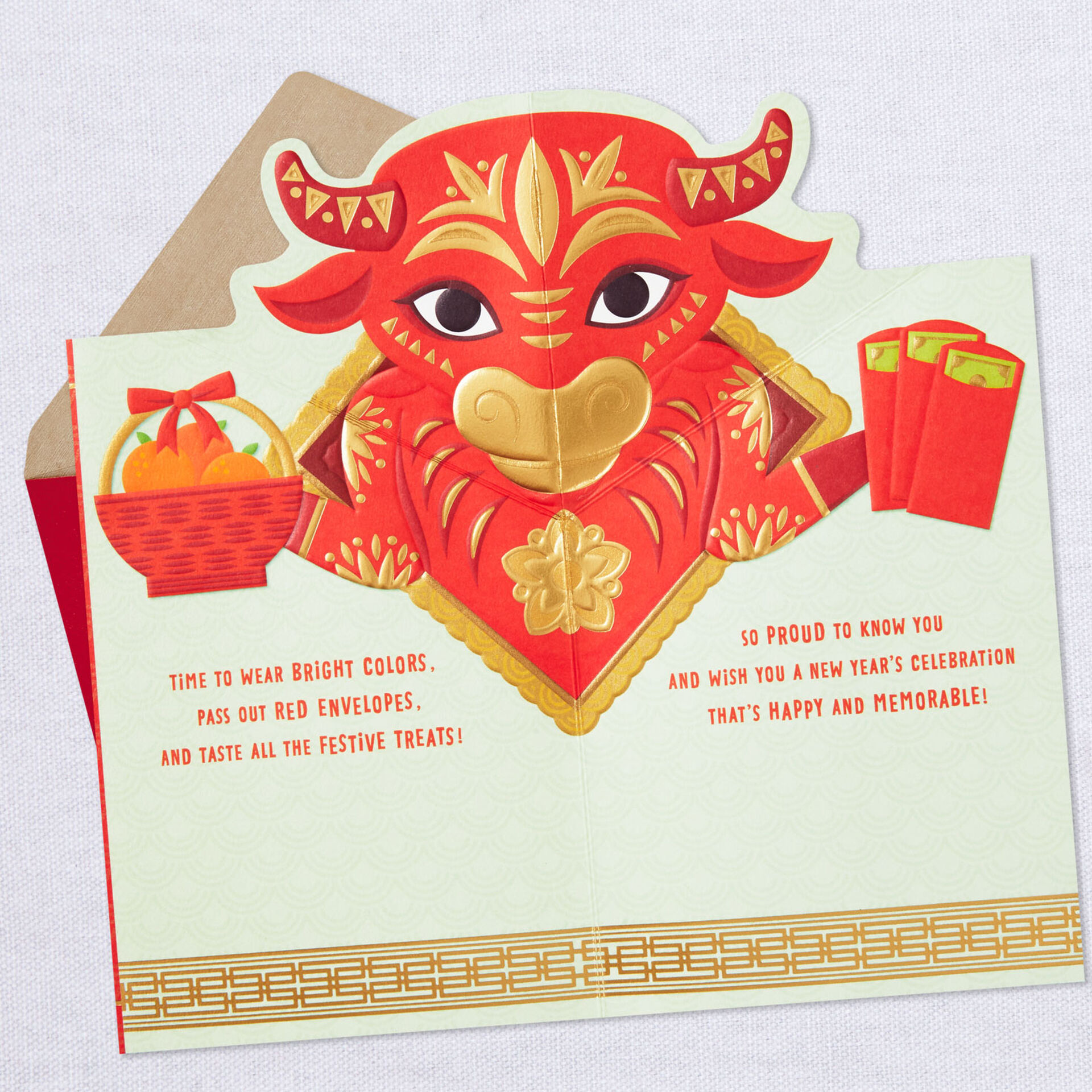 Proud to Know You 2021 Pop-Up Chinese New Year Card - Greeting Cards