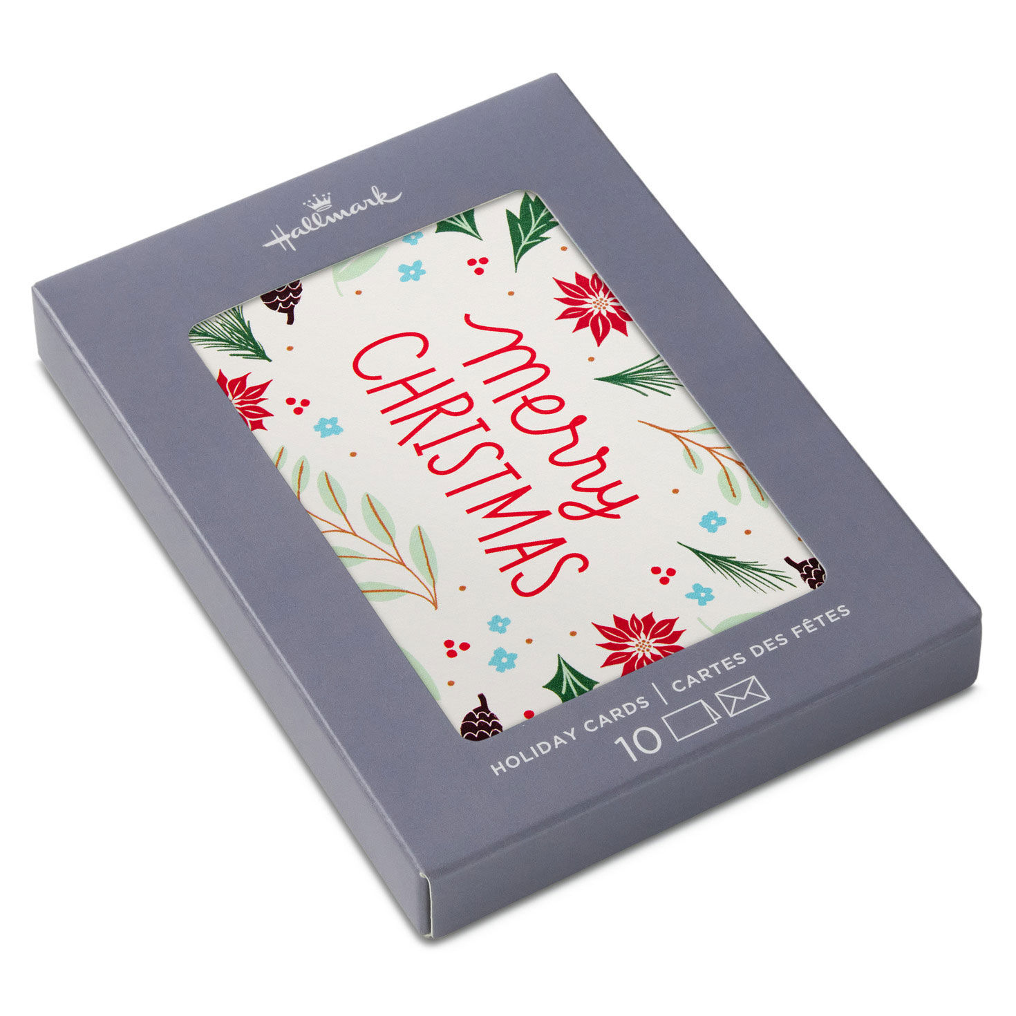 Merry Botanical Blank Boxed Christmas Notes, Pack of 10