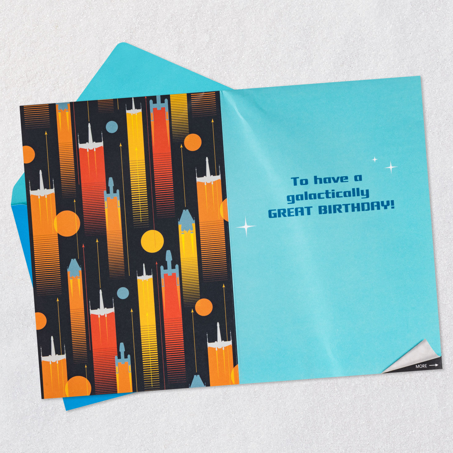 Star Wars™ Millennium Falcon™ Galactically Great Birthday Card With Fold-Out Poster for only USD 6.99 | Hallmark