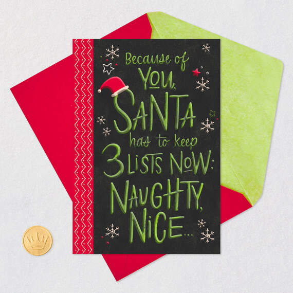 Naughty, Nice and Downright Dope Christmas Card, , large image number 5