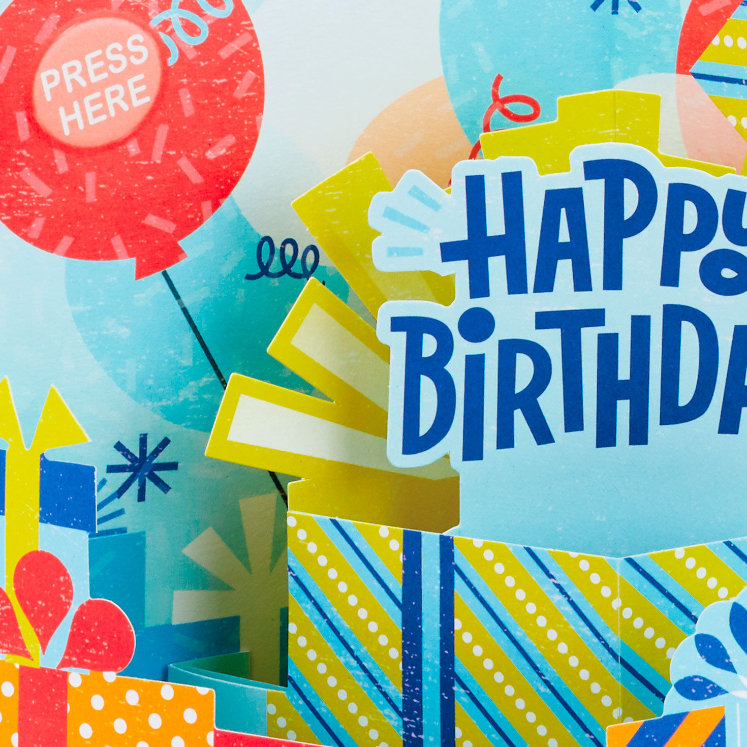 Big Presents and Balloons Musical 3D Pop-Up Birthday Card With Light for only USD 8.99 | Hallmark