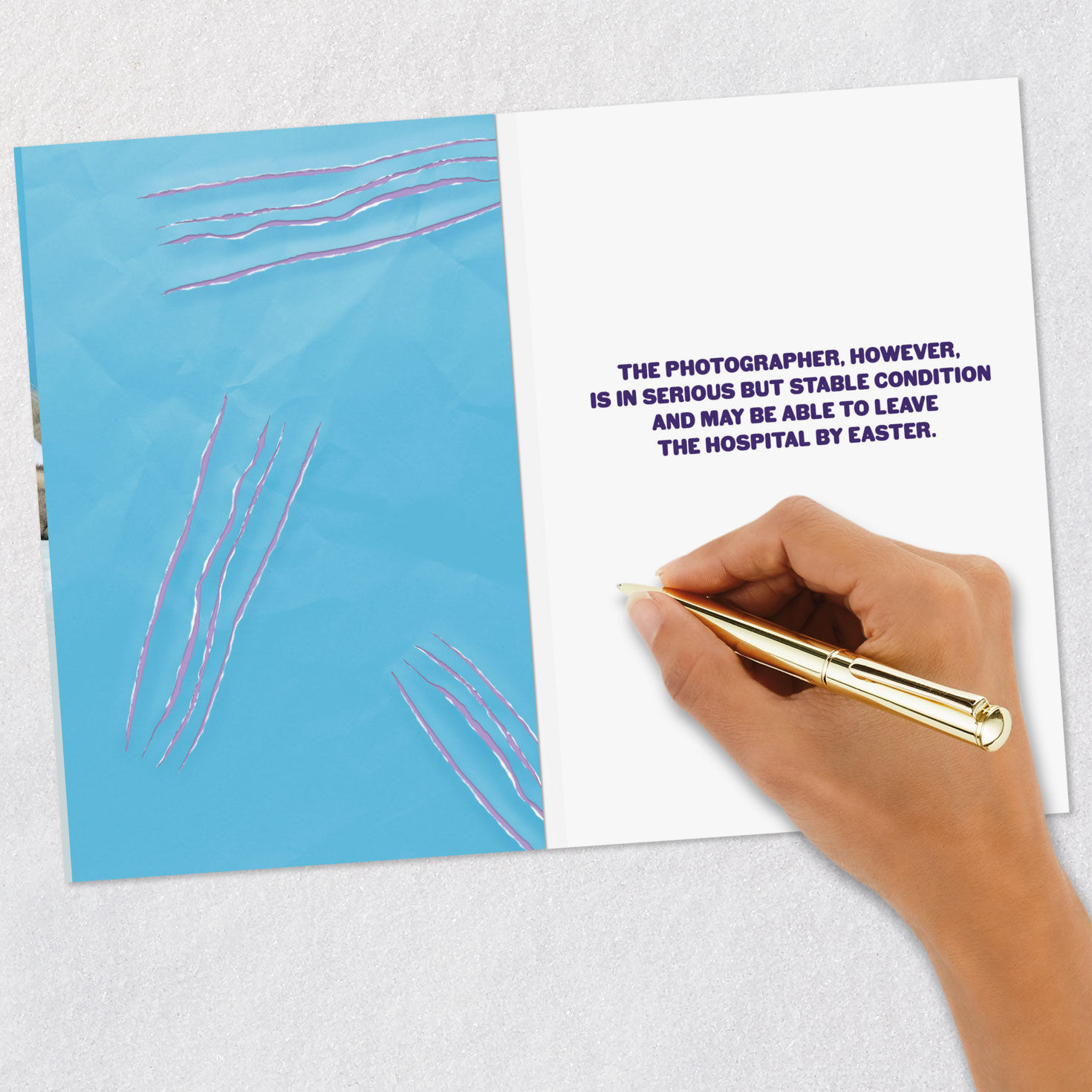 Cat in Bunny Ears Funny Easter Card With Sound Signing card image number 6