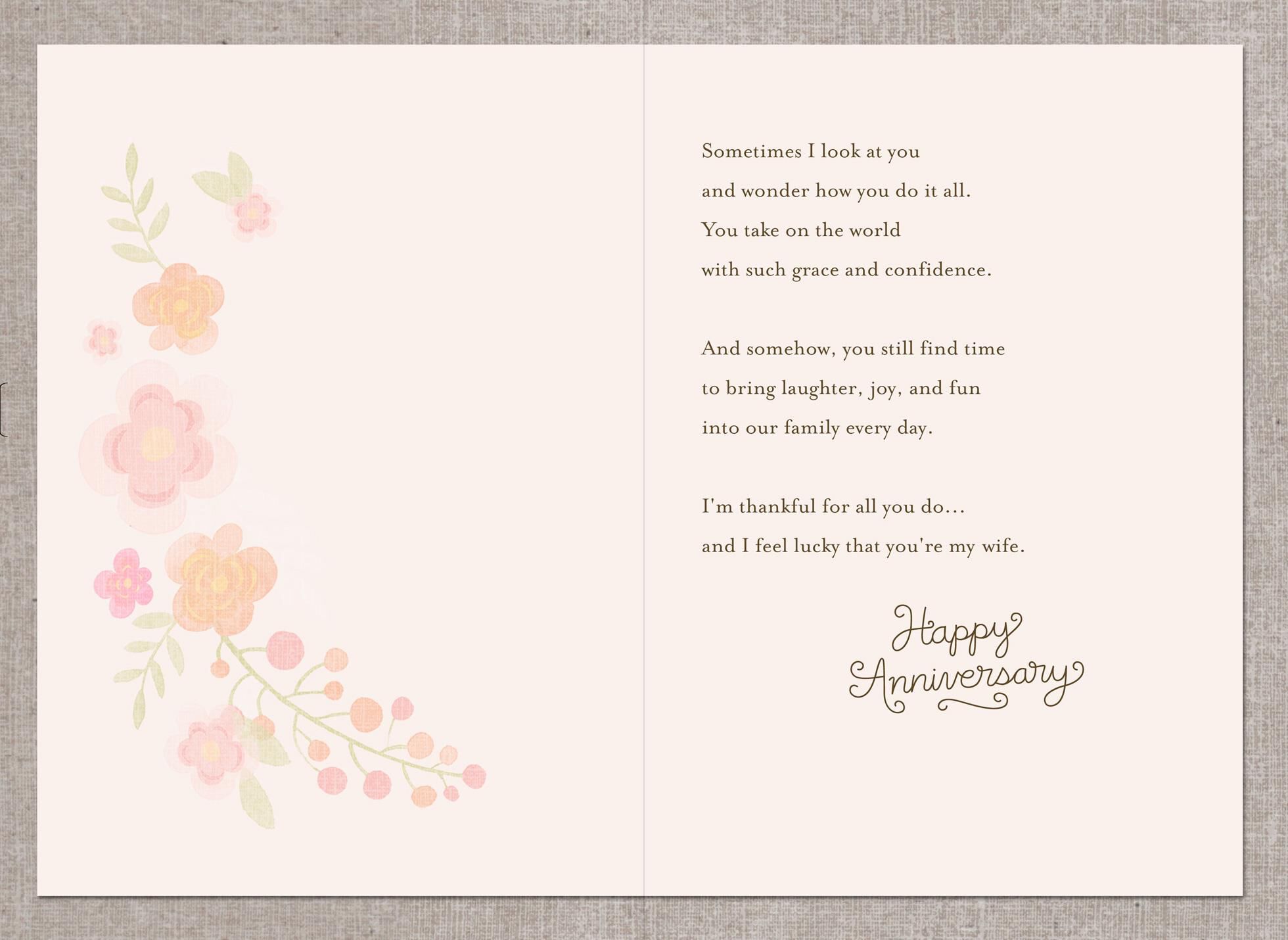 Love Deepens Anniversary Card for Wife