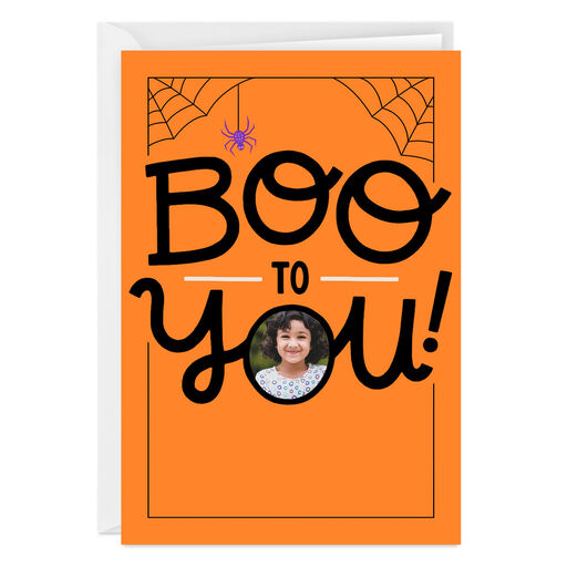 Fun Boo to You Folded Halloween Photo Card, 