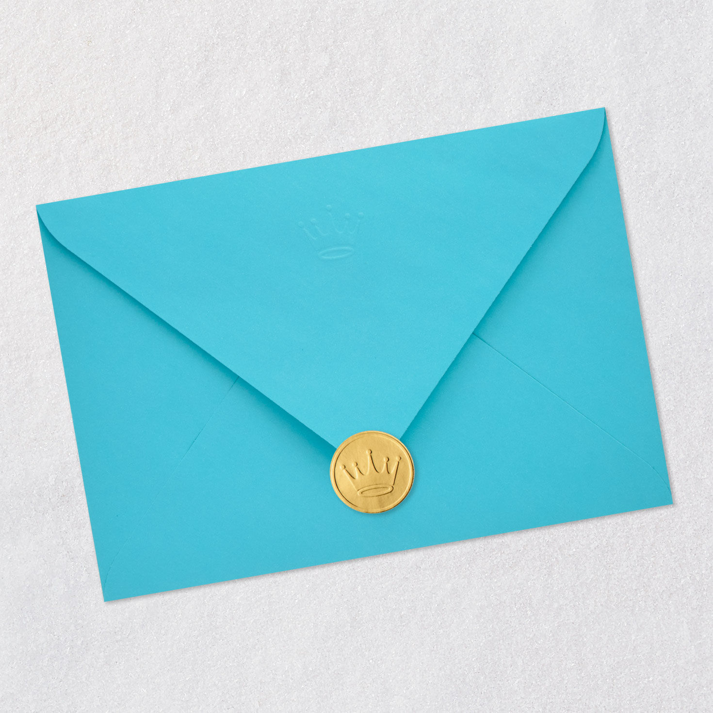 Blue and Gold Grad College Graduation Card Envelope Back with Seal image number 8