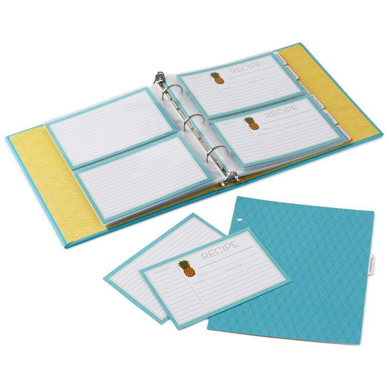hallmark recipe card binder Family Recipes Customizable 40 double Hallmark COOKBOOK Refillable Recipe Organizer