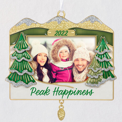Peak Happiness 2022 Metal Photo Frame Ornament, 