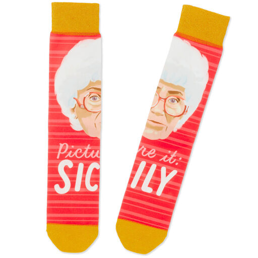 Sophia The Golden Girls Sicily Novelty Crew Socks, 