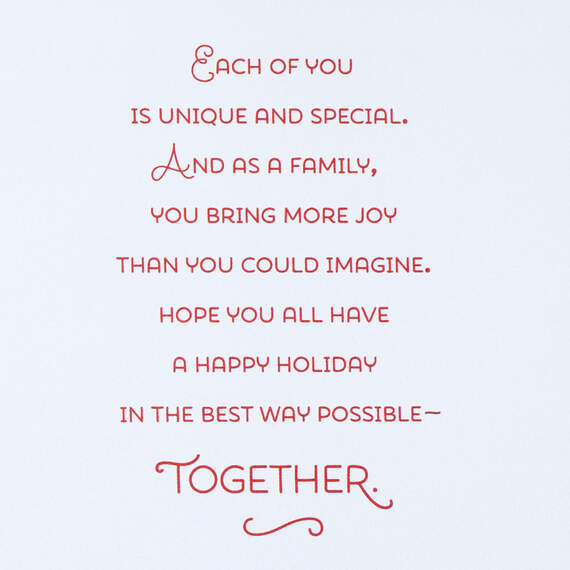 A Happy Holiday Together Christmas Card for Daughter and Family, , large image number 2