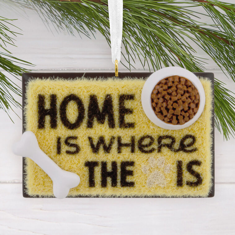 Home Is Where the Dog Is Christmas Ornament Hanging on tree image number 2