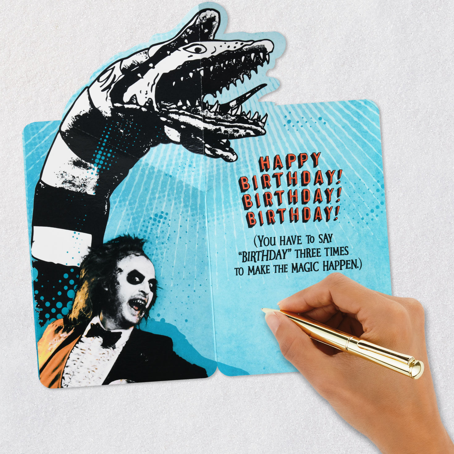 Beetlejuice It's Showtime Pop-Up Birthday Card for only USD 4.99 | Hallmark