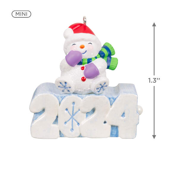 Mini A Snowy 2024 Ornament With Light, 1.3", , large image number 3