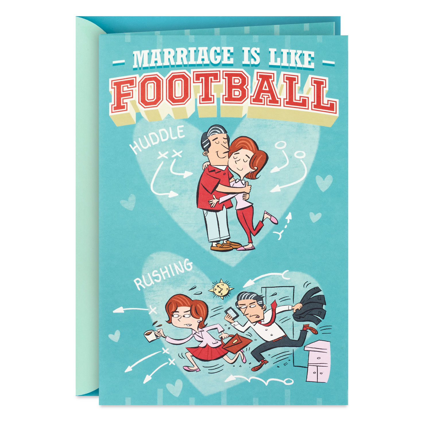 Marriage Is Like Football Funny Anniversary Card