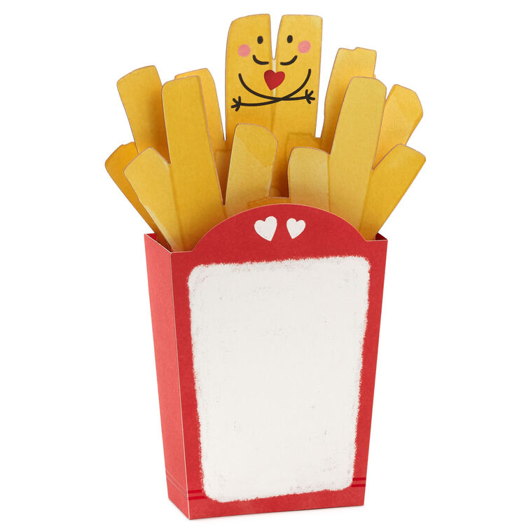 French Fries Pop-Up Love Card for Spouse Pop-up Card Detail back image number 3