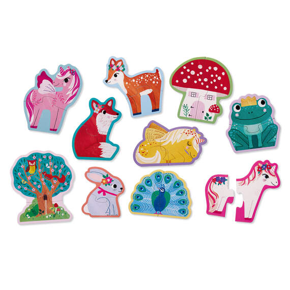 Crocodile Creek Unicorns and More 2-Piece Beginner Puzzles for Kids, Set of 10, , large image number 1