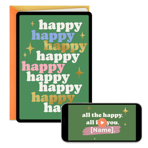 You Deserve All the Happy Video Greeting  Card, 