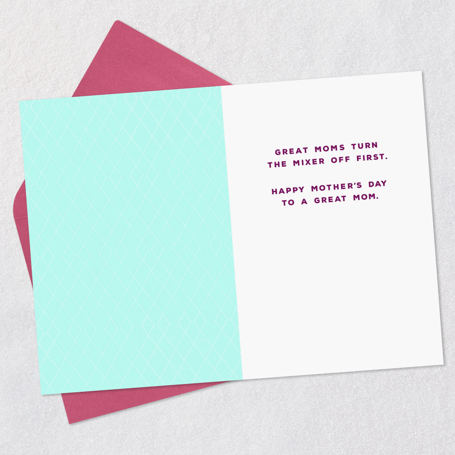 Retro Kitchen Mixer Funny Mother's Day Card for Mom Open card with envelope image number 3